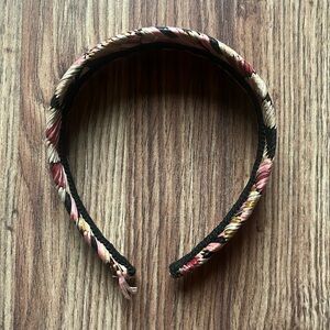 H&M raffia geometric print headband